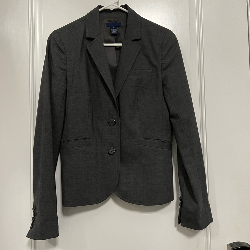 J. Crew blazer. Dark grey. Gentle used. Great condition. Size 6